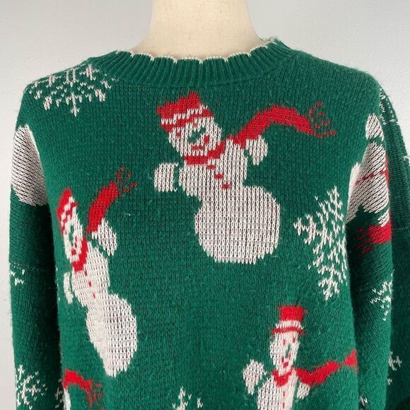 Vintage Snowman Sweater Size M - Picture 2 of 8